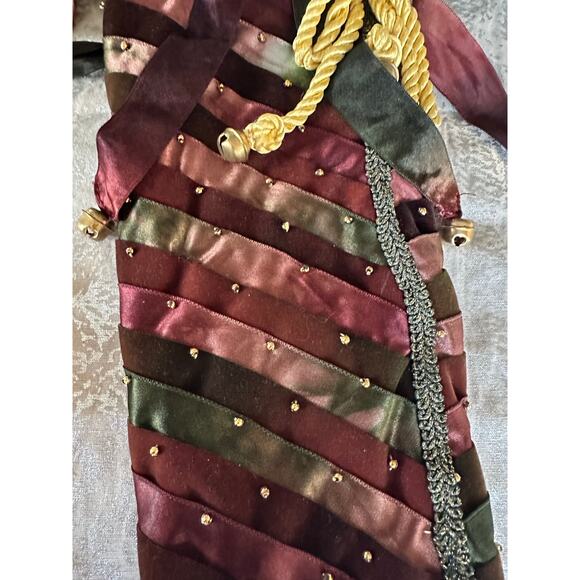 Katherine's Collection Wayne Kleski Christmas Stocking ribbon woven 24” velvet - Picture 11 of 16